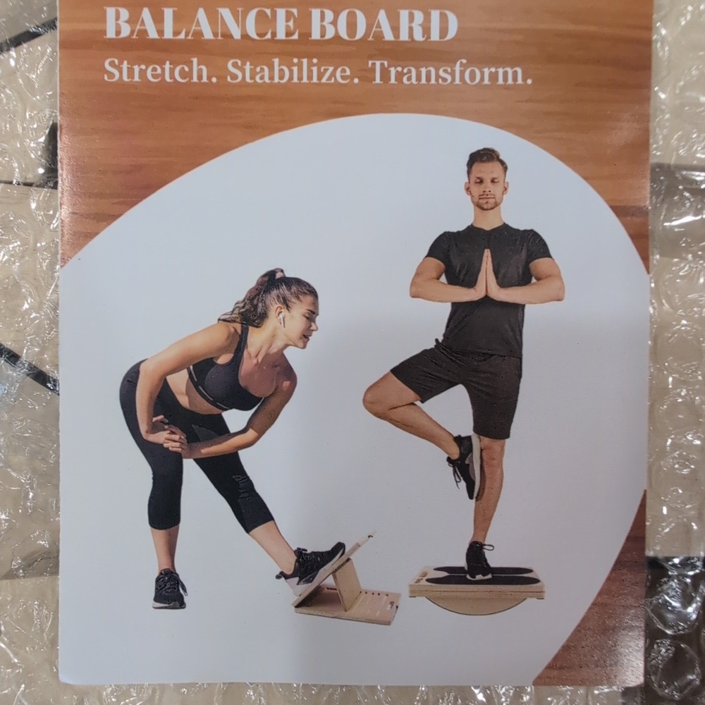3 in 1 Wooden Slant Balance Board Calf Stretcher Physical Therapy X004R2M0RT - Picture 2 of 5